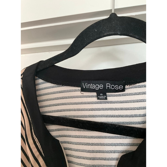 Vintage Rose Striped Women's Top Size XL - Picture 3 of 11